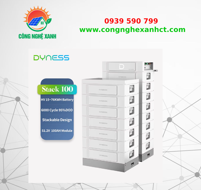 Pin Lithium Điện Áp Cao  - Pin lưu trữ Dyness STACK100